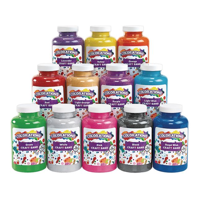 Colorations® Colorful Craft Sand - Value Pack Set of 12