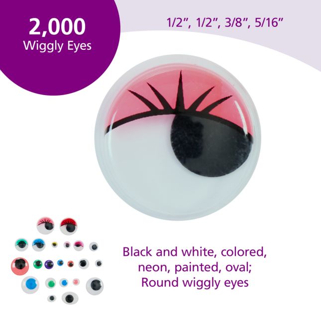 Colorations® Easy Storage Wiggly Eye Super Classroom Pack - 2,000 Pieces