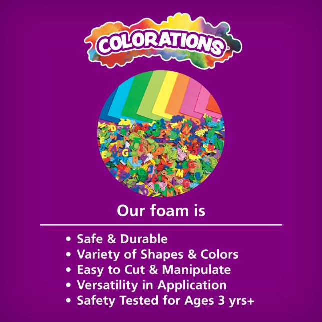 Colorations® Fun Foam Shapes, 1/2lb.