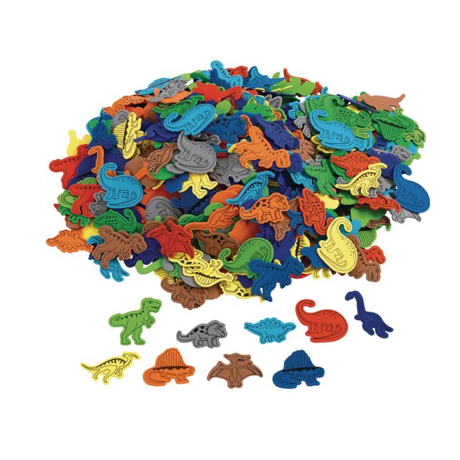 Colorations® Dinosaur Foam Shapes, 500 pieces