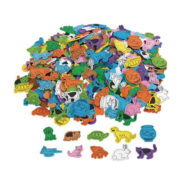 Colorations Self-Adhesive Foam Shapes - Set of 1,000