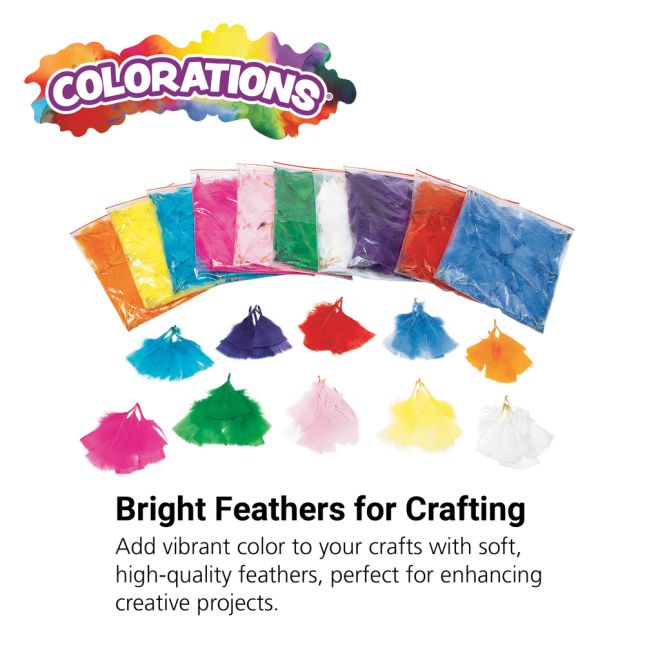 Colorations® Solid Color Feather Pack - 5 oz.