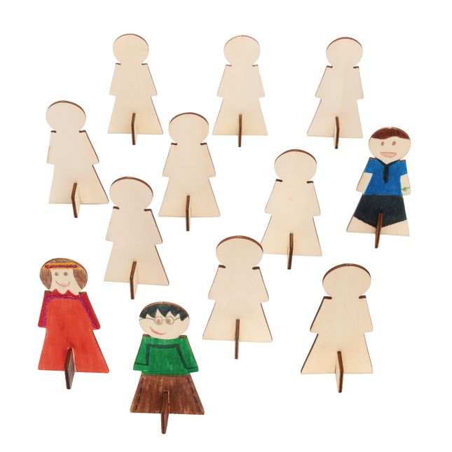 Colorations® Decorate Your Own Wood People - Set of 12