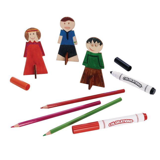 Colorations® Decorate Your Own Wood People - Set of 12