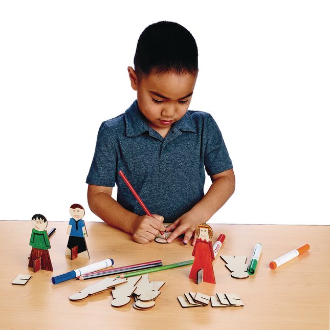 Colorations® Decorate Your Own Wood People - Set of 12