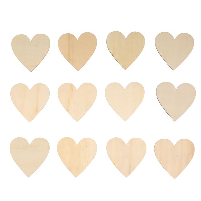 Colorations® Decorate Your Own  Wood Magnetic Hearts, Set of 12