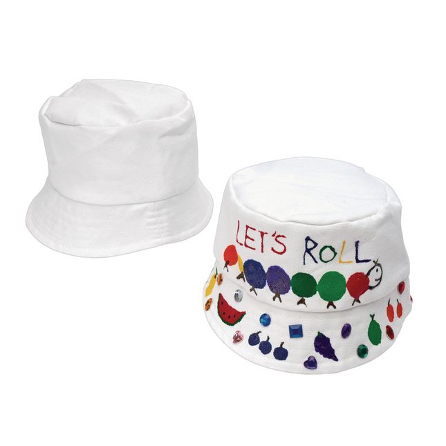 Colorations® Decorate Your Own Canvas Bucket Hat - Set of 10