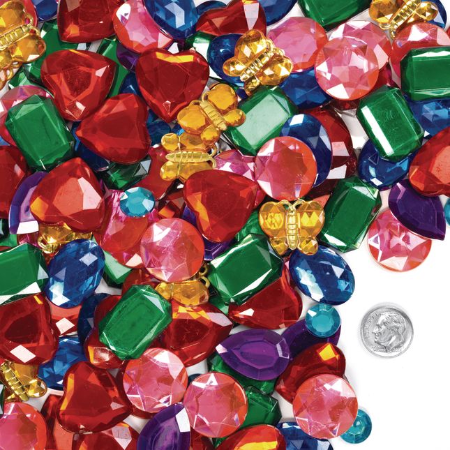 Colorations® Self-Adhesive Jumbo Gems - 1 Pound