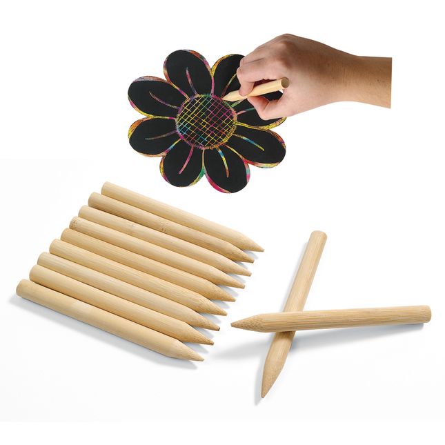 Colorations® Scratch Designs Jumbo Wooden Art Sticks -