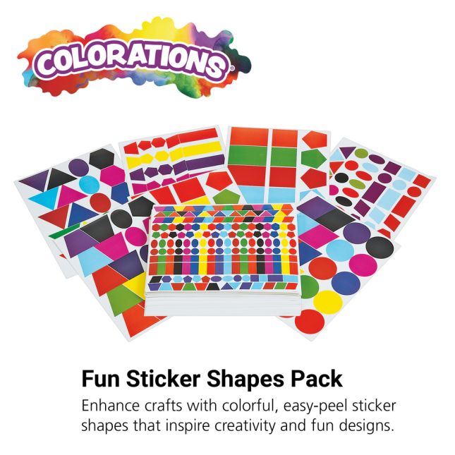 Colorations® Super Value Sticker Shapes Pack - 100 Sheets
