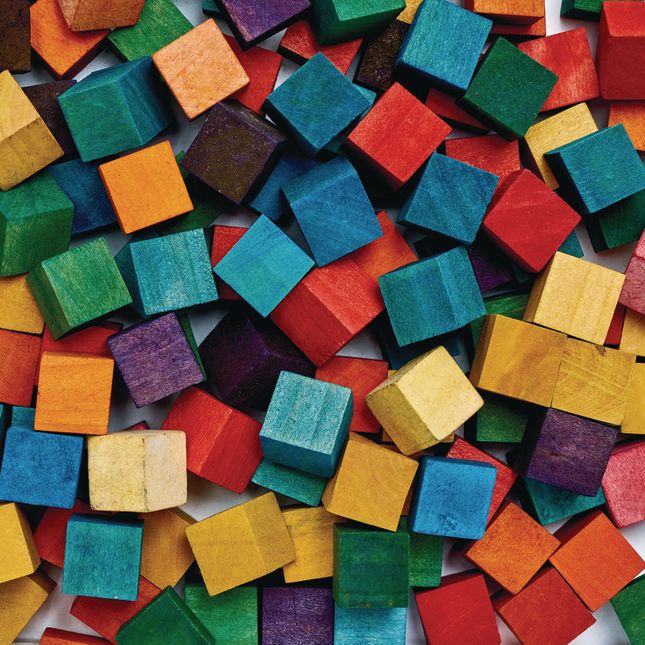 Colorations Colored Wood Cubes - 196 Pieces