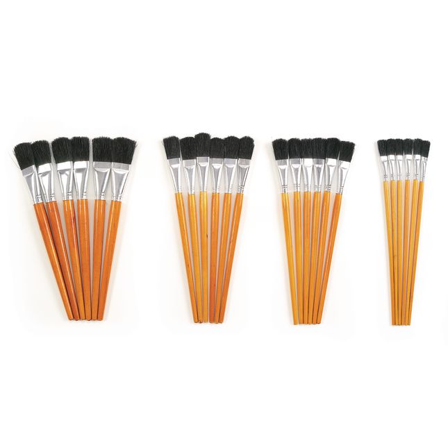 Colorations® Short Handle Wooden Easel Paint Brushes -