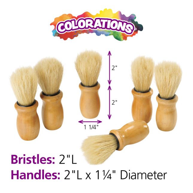 Colorations® Shaving Paint Brushes - Set of 6