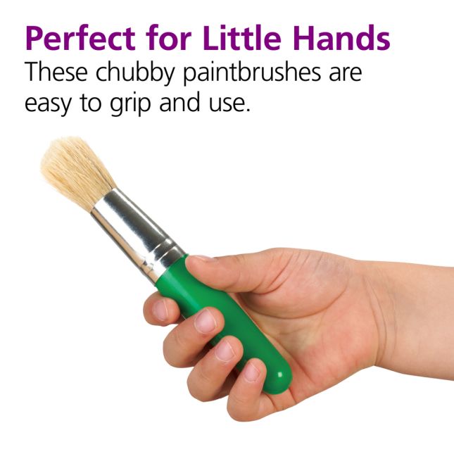 Colorations® Stubby Plastic Chubby Brushes - Set of 24