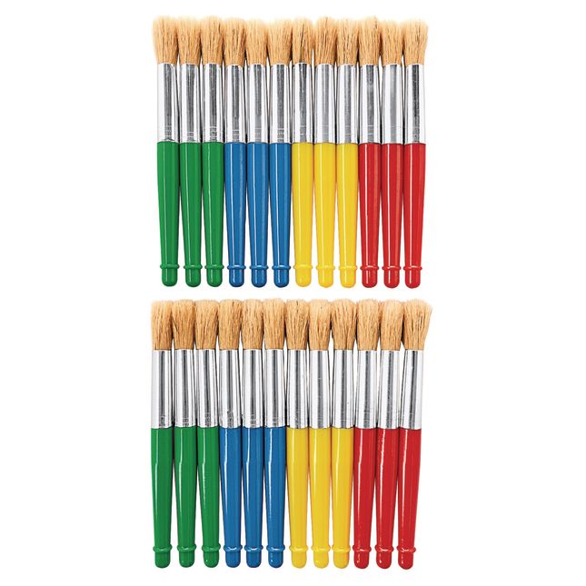 Colorations® Plastic Jumbo Chubby Brushes, Set of 24