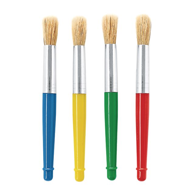 Colorations® Plastic Jumbo Chubby Brushes, Set of 24