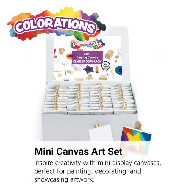 Colorations® Mini Display Canvas Classroom Pack - Set of 48