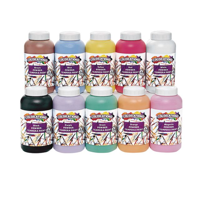 Colorations® Powder Tempera Paint, 1 lb. - Set of All 10