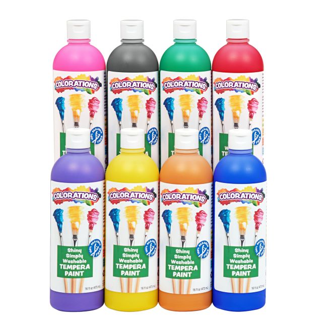 Colorations® Simply Shiny Washable Tempera, 16 oz. -