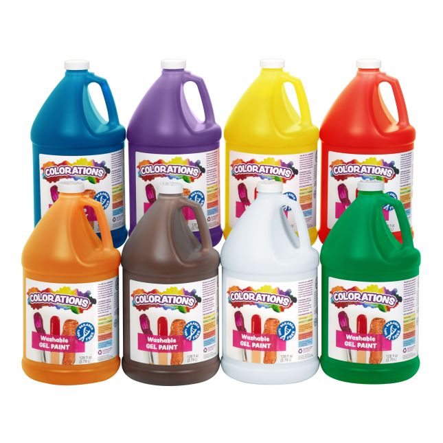 Colorations® Washable Gel Paint Gallon - Set of