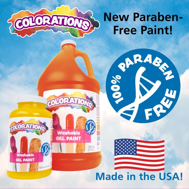 Colorations® Paraben-Free Washable Gel Paint Gallon - Set of 8