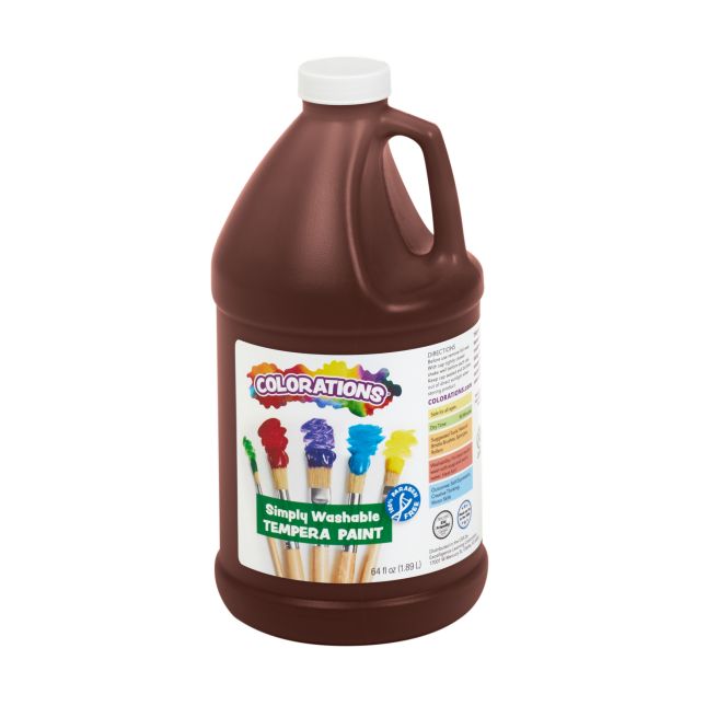 Colorations® 1/2 Gallon Brown Simply Washable Tempera Paint