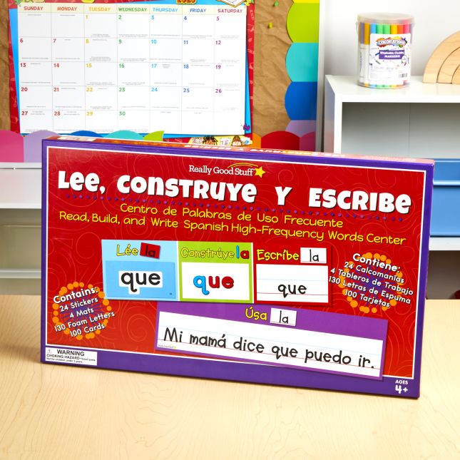 Really Good Stuff® Read, Build, And Write Spanish High-Frequency Words To Reach Mastery!