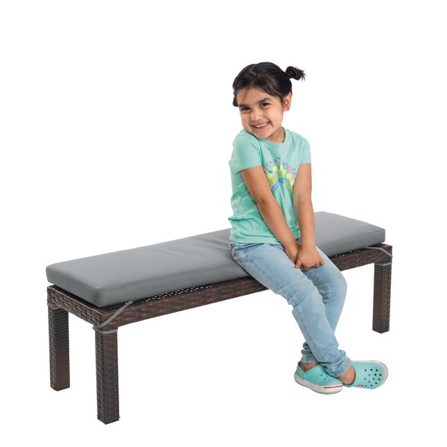 Excellerations® Outdoor Wicker Bench (Preschool Height)