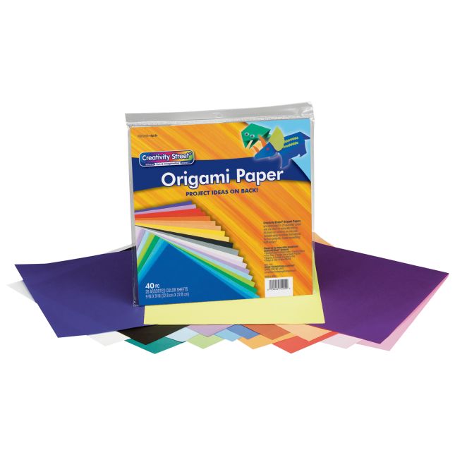 Origami Paper, Assorted Colors - 40 Sheets