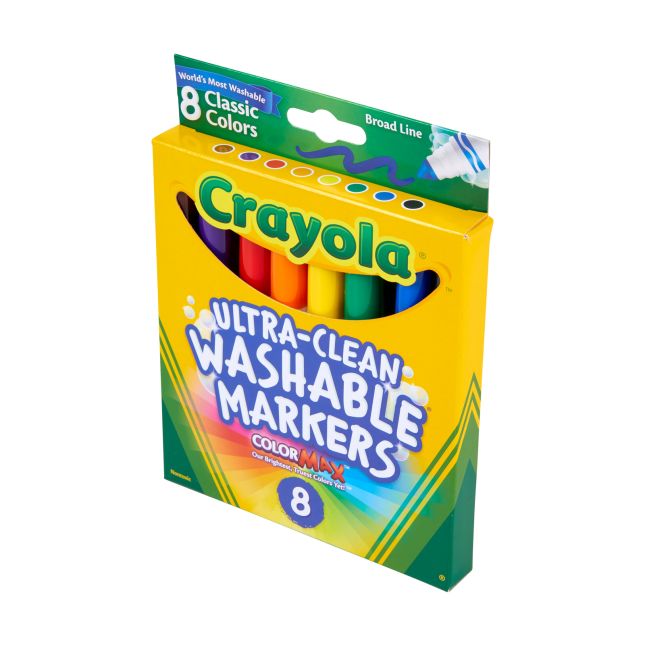 Crayola Ultra-Clean Washable Marker Set - Fine Tip, Set of 40