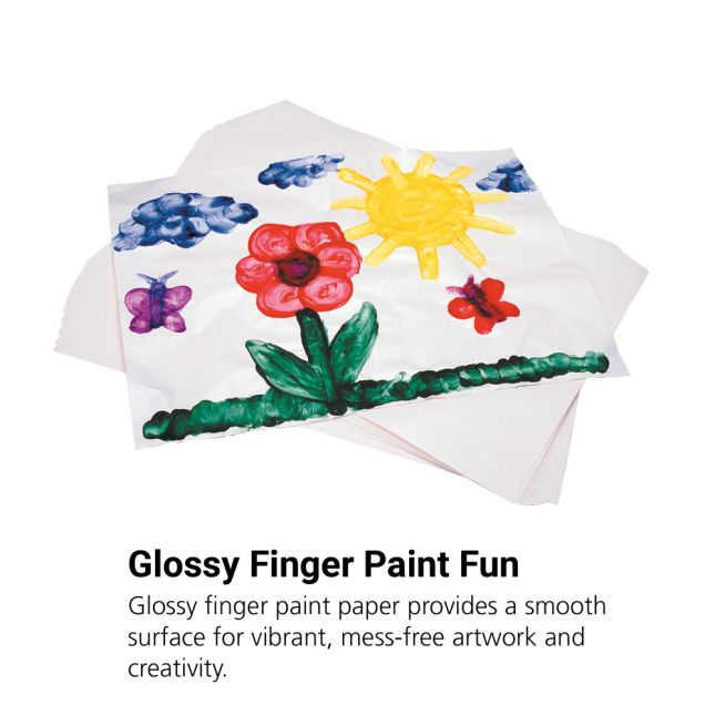 16" x 22" Glossy Finger Paint Paper - 100 Sheets