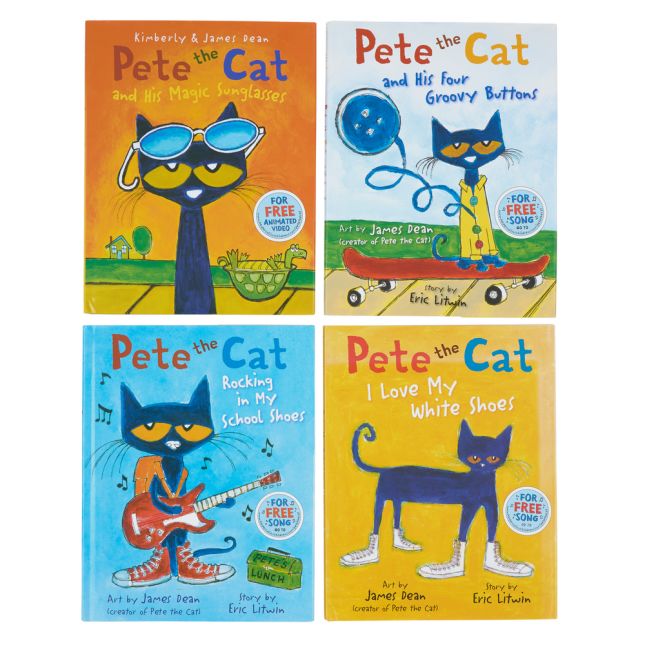 Pete The Cat - Set of 4 Books and 14" Doll