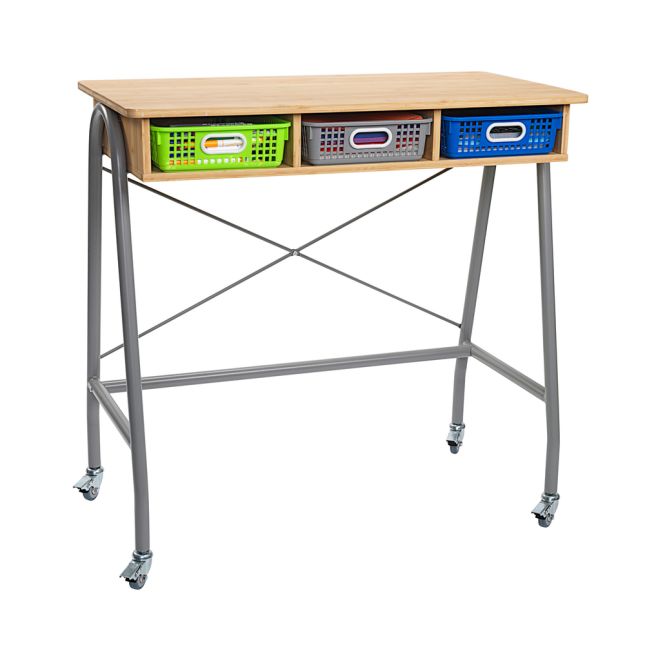 Really Good Stuff® Teacher Standing Desk - Bamboo_4