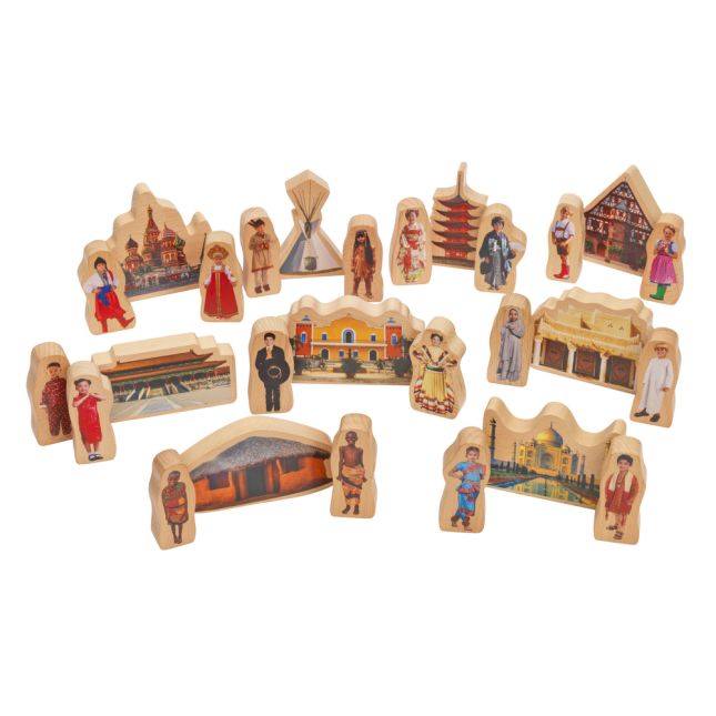 Excellerations® Photo Block Play People and Buildings - 27 pieces