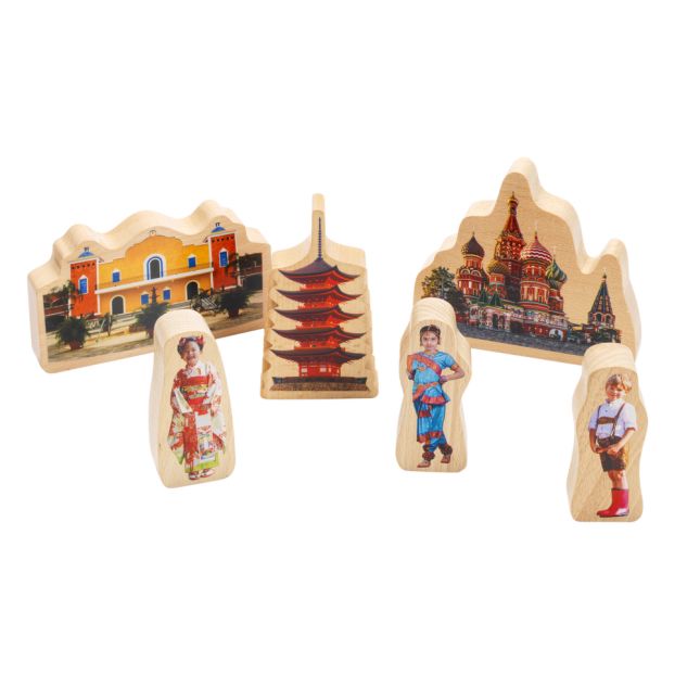 Excellerations® Photo Block Play People and Buildings - 27 pieces