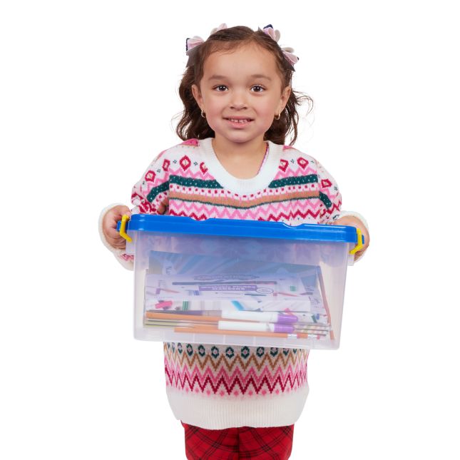Large Storage Bin with Clip-Handle Lid