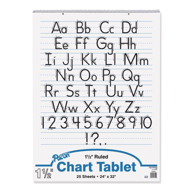 Blue Ruling Chart Tablet - 25 Sheets
