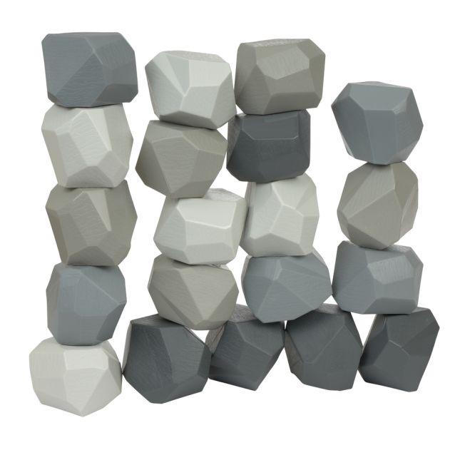 Grey Bioplastic Boulders - Set of 20