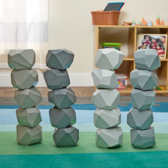 Grey Bioplastic Boulders - Set of 20