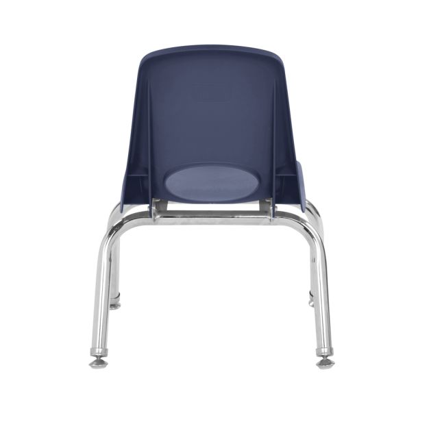 10" Stack Chair with Swivel Glides - 6 Pack - Navy