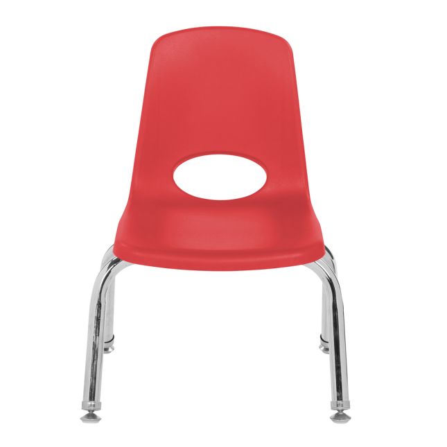 10" Stack Chair with Swivel Glides - 6 Pack - Red