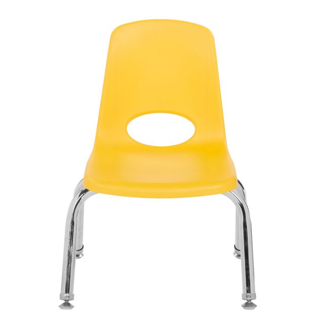 10" Stack Chair with Swivel Glides - 6 Pack - Yellow