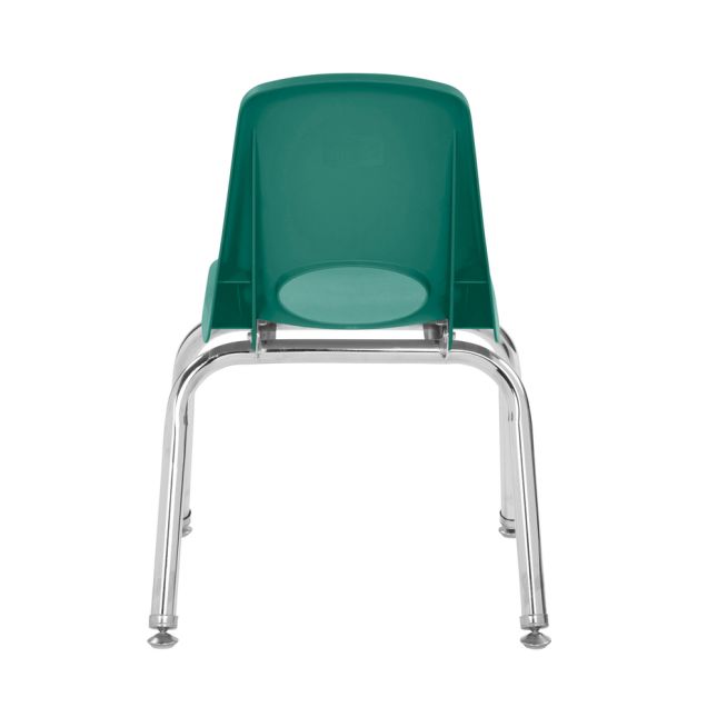 12" Stack Chair with Swivel Glides - 6 Pack - Green
