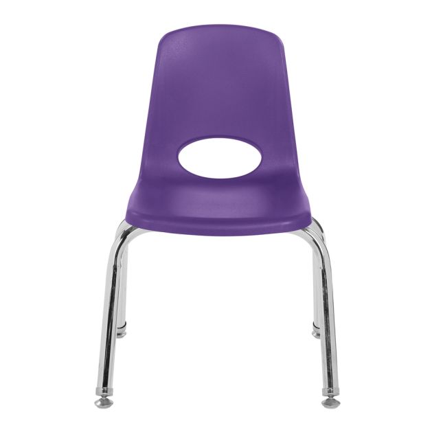 12" Stack Chair with Swivel Glides - 6 Pack - Purple