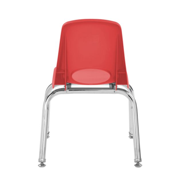 12" Stack Chair with Swivel Glides - 6 Pack - Red
