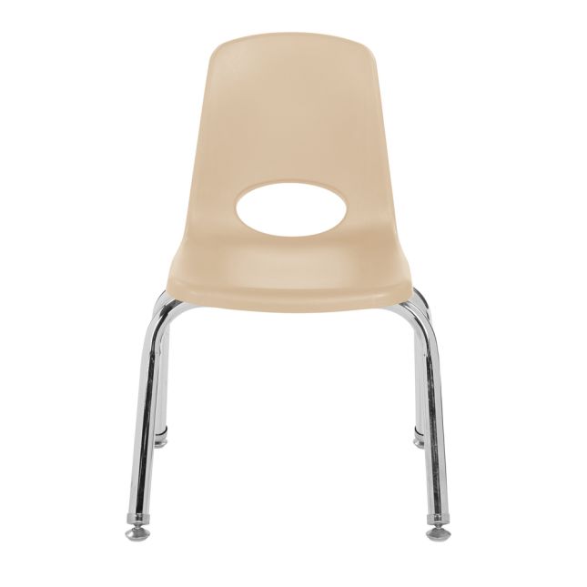 12" Stack Chair with Swivel Glides - 6 Pack - Sand