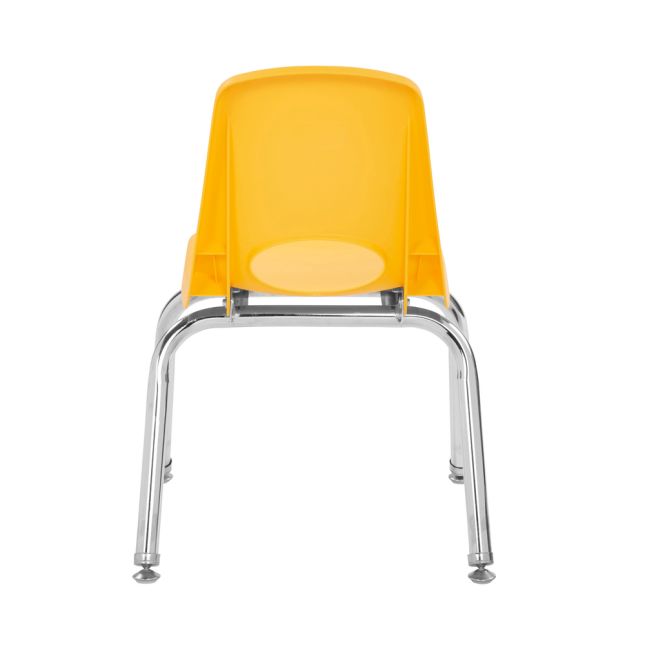12" Stack Chair with Swivel Glides - 6 Pack - Yellow