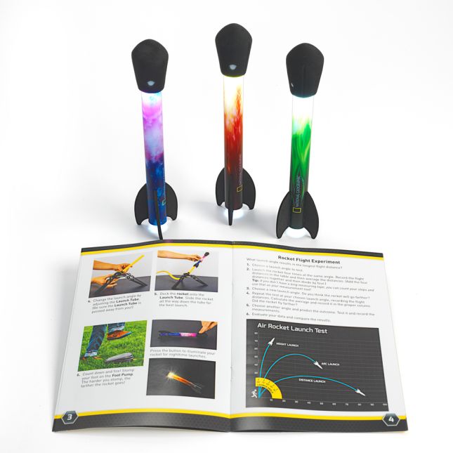 National Geographic Air Rocket Toy - LED Luchtraket Werper Tot 30,5 Meter