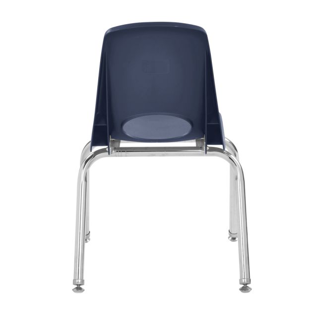 14" Stack Chair with Swivel Glides - 6 Pack - Navy