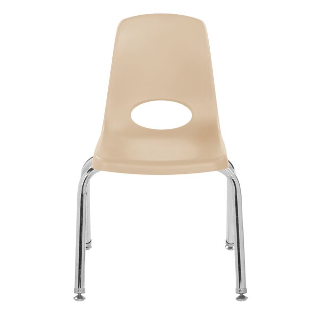 14" Stack Chair with Swivel Glides - 6 Pack - Sand